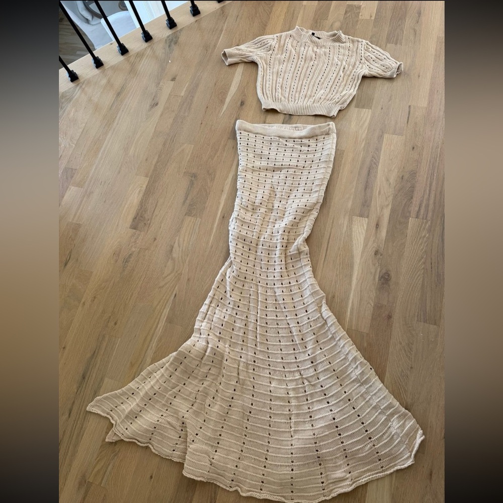 Vici Cream Knit Skirt Set - Picture 2 of 2